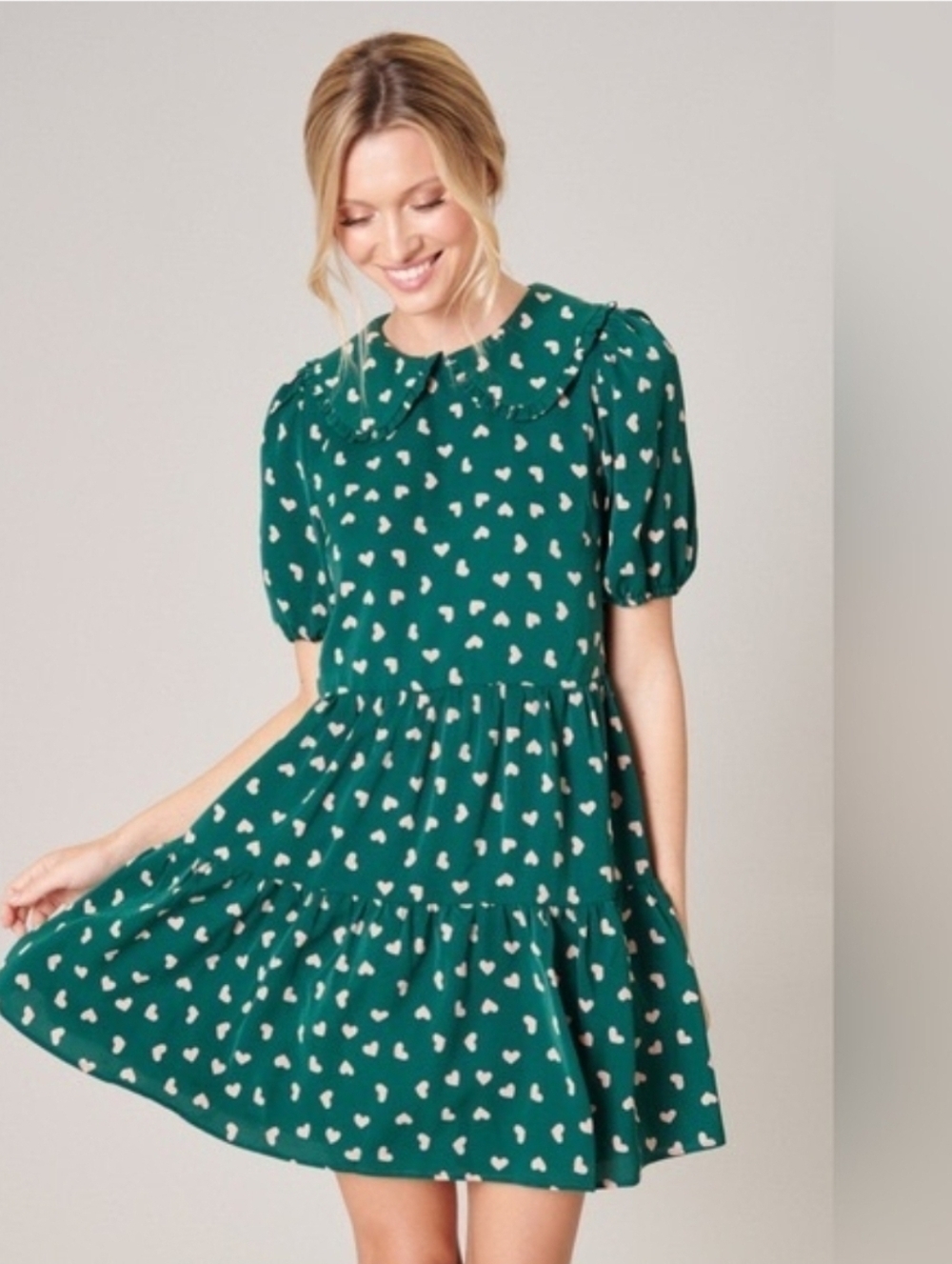 Sugar Lips Puff Sleeves Mini Dress. Small